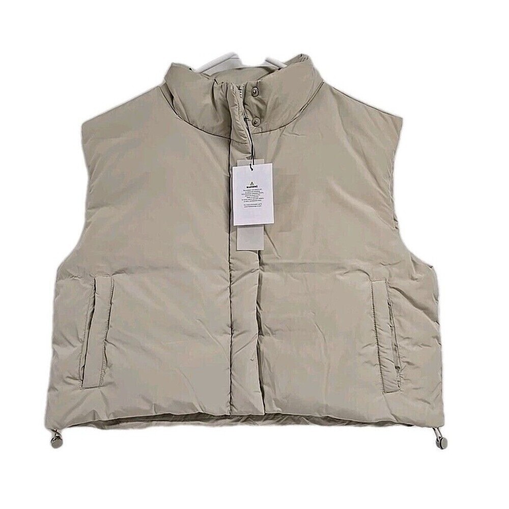 Mono B Beige Puffer Vest